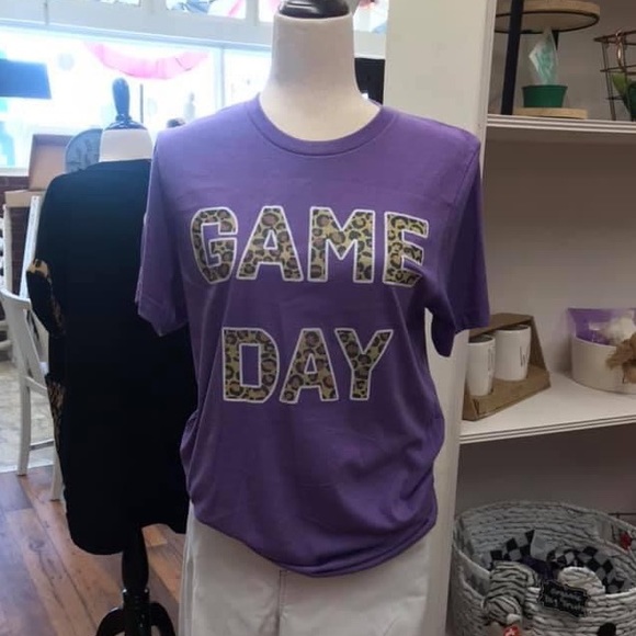 Purple Game Day Bella Canvas tshirt - Picture 1 of 2
